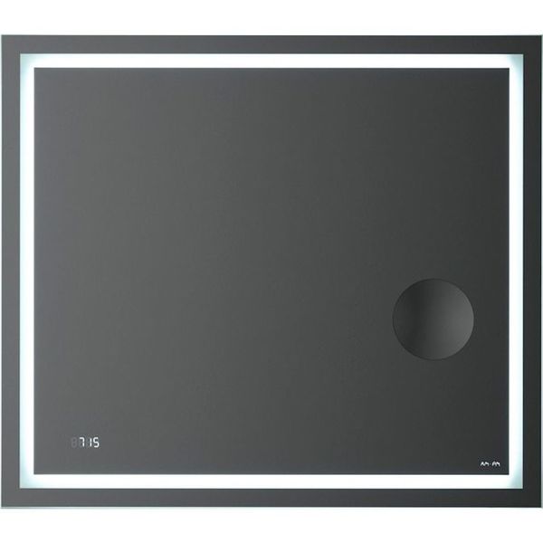 Зеркало Am.Pm Gem M91AMOX0803WG с LED-подсветкой и часами  80 см
