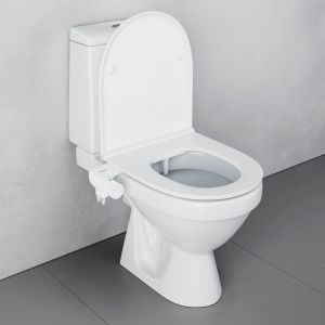 Унитаз-компакт Damixa Origin Evo 421788607SC безободковый с сиденьем микролифт и приставкой биде