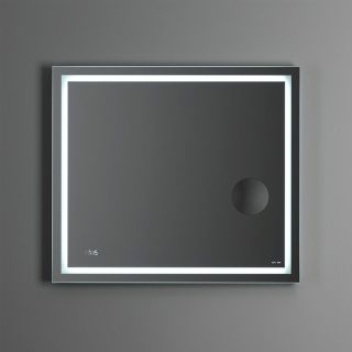 Зеркало Am.Pm Gem M91AMOX0803WG с LED-подсветкой и часами  80 см