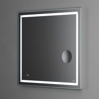Зеркало Am.Pm Gem M91AMOX0803WG с LED-подсветкой и часами  80 см
