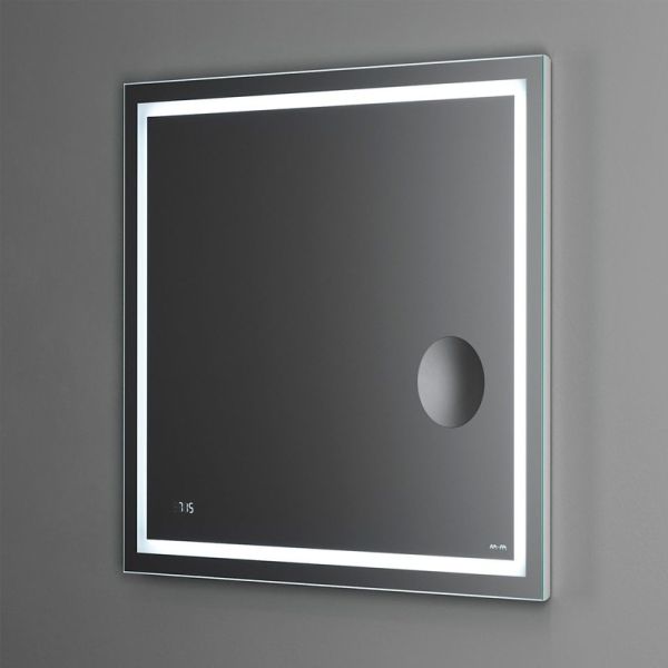 Зеркало Am.Pm Gem M91AMOX0803WG с LED-подсветкой и часами  80 см