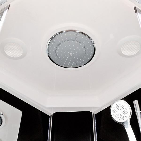 Душевая кабина Deto BМ1590 с гм. и эл. BLACK 90х90х220 см