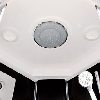 Душевая кабина Deto BМ1510 с гм. и эл. BLACK 100х100х220 см Душевая кабина Deto BМ1510 с гм. и эл. BLACK 100х100х220 см