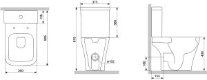 Унитаз  Damixa Origin Bit 778608SC с сиденьем микролиф