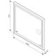 Зеркало Am.Pm Gem M91AMOX0803WG с LED-подсветкой и часами  80 см