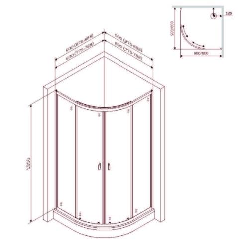 Душевой поддон Am.pm X-Joy W88T-205-080W 80x80