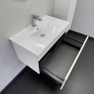 Тумба с раковиной Comforty Мадрид 00-00017865 81 см белый Тумба с раковиной Comforty Мадрид 00-00017865 81 см белый