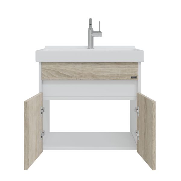 Подвесная тумба под раковину Санта Мира 700476 60 см янтарный/белый