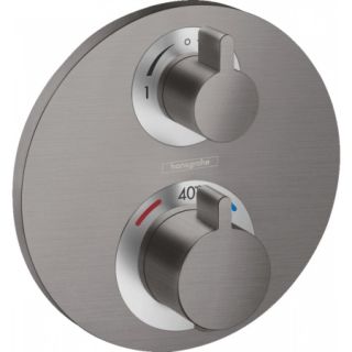 Смеситель для душа Hansgrohe Ecostat S 15758340 шлифованный черный хром Смеситель для душа Hansgrohe Ecostat S 15758340 шлифованный черный хром