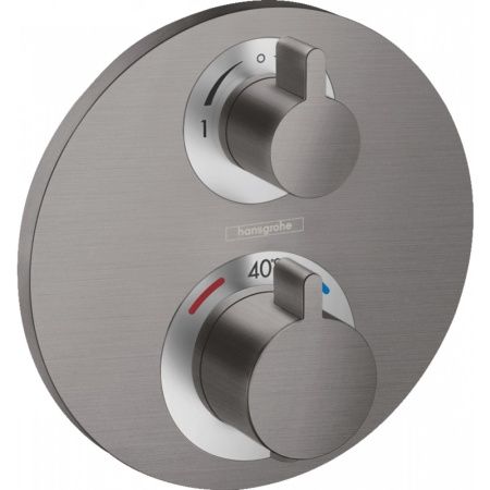 Смеситель для душа Hansgrohe Ecostat S 15758340 шлифованный черный хром Смеситель для душа Hansgrohe Ecostat S 15758340 шлифованный черный хром