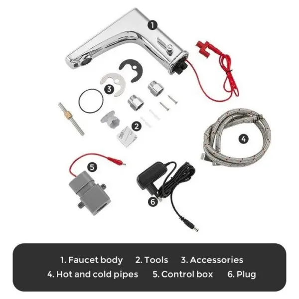 Сенсорный смеситель для раковины Gappo G523 хром