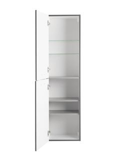Шкаф подвесной Cezares Эко (Eco) ECO-CER-N-1500-2A-SC-GSO-P 40 см тёмно-серый матовый