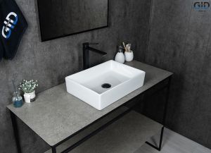 Раковина Gid N1204 51225 накладная белая 45x32x11
