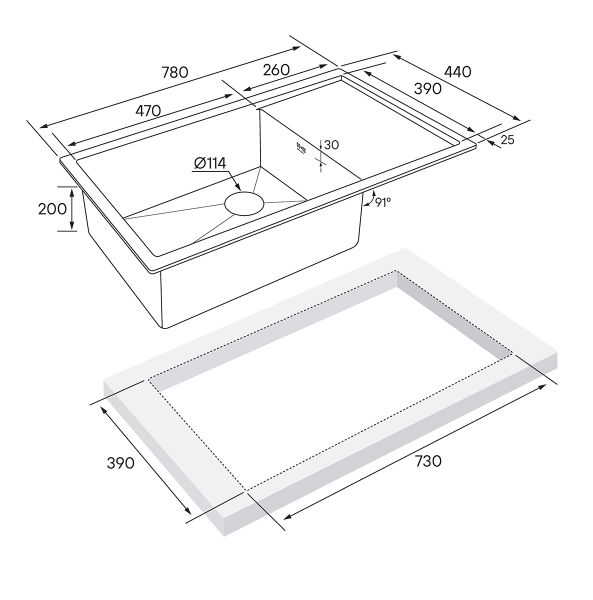Мойка кухонная Paulmark Gerberg PM217844-BG брашированное золото Мойка кухонная Paulmark Gerberg PM217844-BG брашированное золото