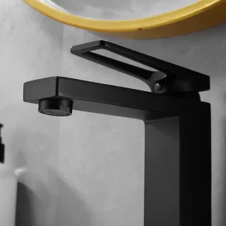Смеситель для раковины Shevanik S6801H чёрный Смеситель для раковины Shevanik S6801H чёрный