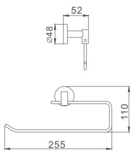 Полотенцедержатель Haiba HB1703-2 хром Полотенцедержатель Haiba HB1703-2 хром