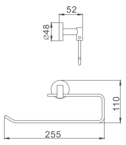 Полотенцедержатель Haiba HB1703-2 хром