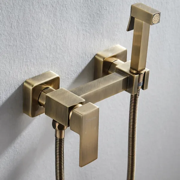 Гигиенический душ со смесителем Shevanik S137Q бронза