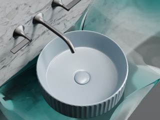 Раковина Ceramicanova Элемент (Element) CN6057MHL 36 см серо-голубой матовый