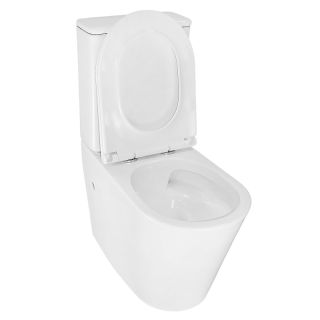 Унитаз-компакт Azario Lander AZ-1257A безободковый торнадо белый