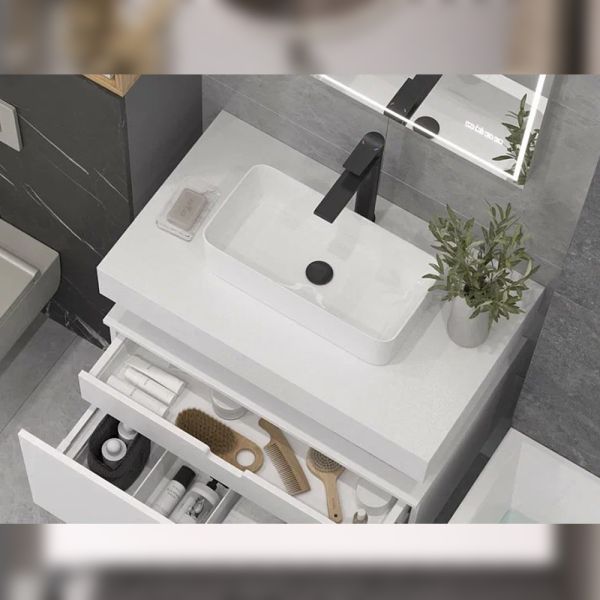 Тумба подвесная без столешницы Velvex Unit tp.UNI.80.2Y белый матовый, 80 см