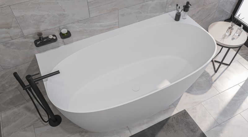 Ванна из искусственного камня Whitecross Pearl A 0214.155080.200 150x80см белый матовый