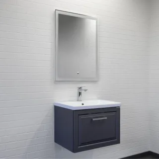 Тумба под раковину Comforty Бросно 60П 00-00020428 оружейная сталь