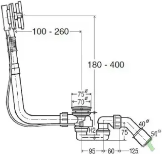 Bette B600-901 слив-перелив для ванны Bette B600-901 слив-перелив для ванны