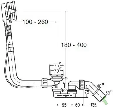 Bette B600-901 слив-перелив для ванны Bette B600-901 слив-перелив для ванны