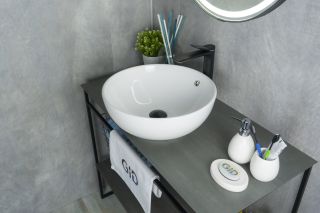 Раковина Gid N9003a 51103 накладная белая 43x43x17.5 Раковина Gid N9003a 51103 накладная белая 43x43x17.5