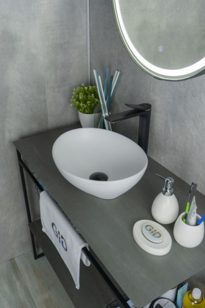 Раковина Gid N900 51164 накладная белый матовый 41x34x15