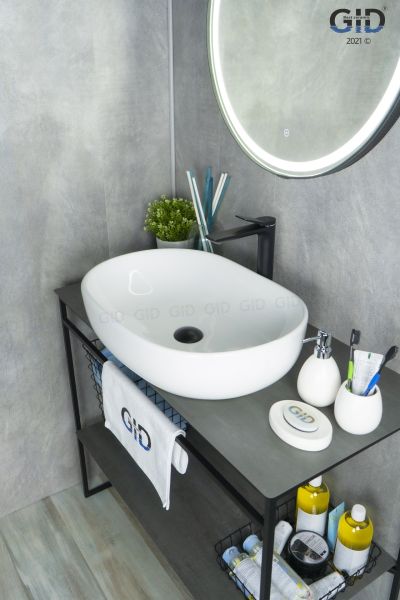 Раковина Gid N9026a 51112 накладная белая 60x40x15
