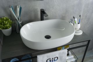 Раковина Gid N9026a 51112 накладная белая 60x40x15 Раковина Gid N9026a 51112 накладная белая 60x40x15