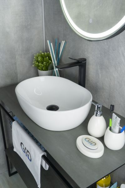 Раковина Gid N9026b 51113 накладная белая 48x35x13.5