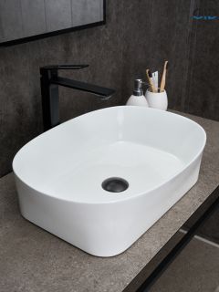 Раковина Gid N9028 51233 накладная белая 53x36x14