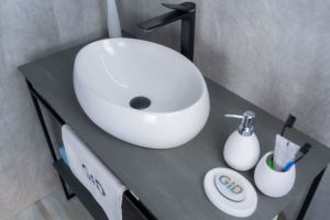 Раковина Gid N9030b 51115 накладная белая 48x34x15