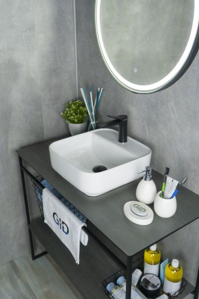 Раковина Gid N9044 51165 накладная белая 38.5x38.5x14