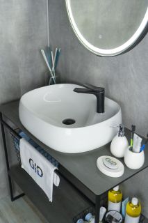 Раковина Gid N9048 51185 накладная белая 59x46x15