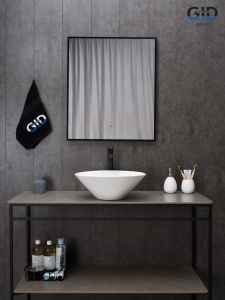 Раковина Gid N9102 51210 накладная белая 42x42x15
