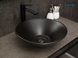 Раковина Gid N9102bg 53383 накладная черная графит 42x42x15 Раковина Gid N9102bg 53383 накладная черная графит 42x42x15