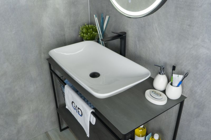 Раковина Gid N9122 51124 накладная белая 71x40x14