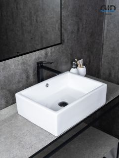 Раковина Gid N9129 51125 накладная белая 51x38x15