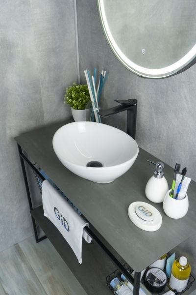 Раковина Gid N9138 51178 накладная белая 41x34x15