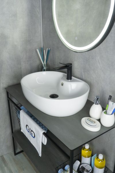 Раковина Gid N9163 51127 накладная белая 59x41x16