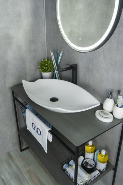 Раковина Gid N9178 51171 накладная белая 74x38x13