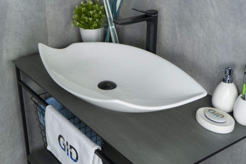 Раковина Gid N9178 51171 накладная белая 74x38x13