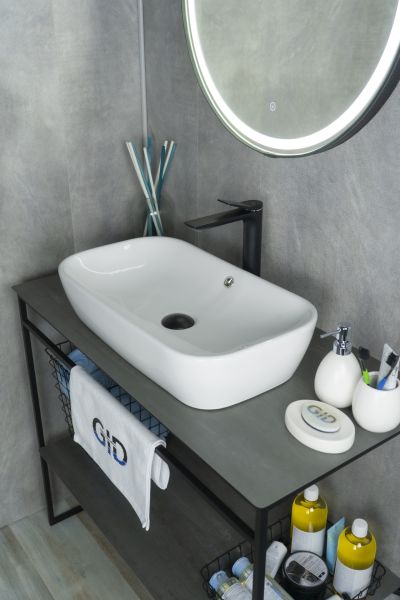 Раковина Gid N9217 51132 накладная белая 61x34x13.5