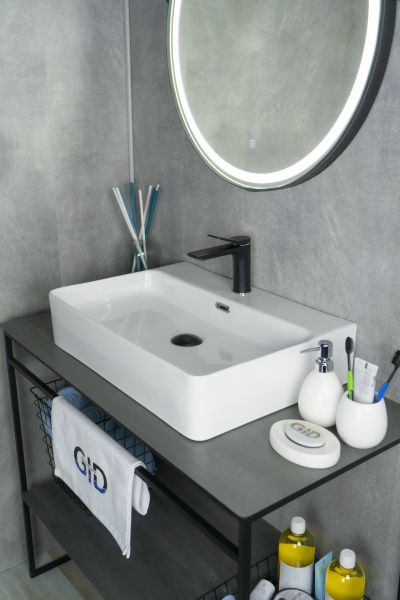 Раковина Gid N9256 51172 накладная белая 60x42x14