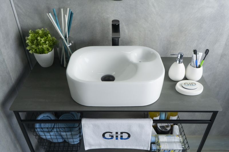 Раковина Gid N9266 51173 накладная белая 47x34x15