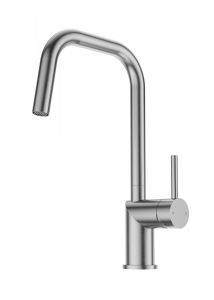 Смеситель для кухни Wonzon & Woghand WW-6018-BS с выдвижным изливом брашированный никель